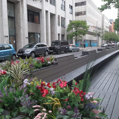 linenhall street parklet with planting 2