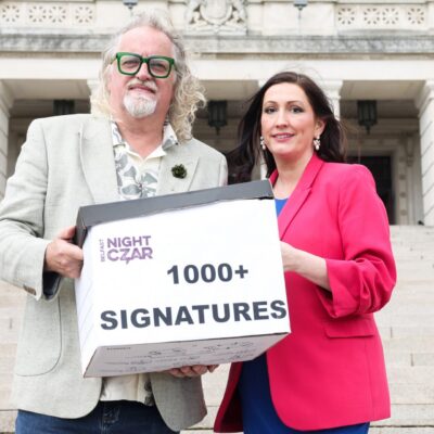 Belfast City Centre Night Czar Michael Stewart and Deputy First Minister Emma Little Pengelly