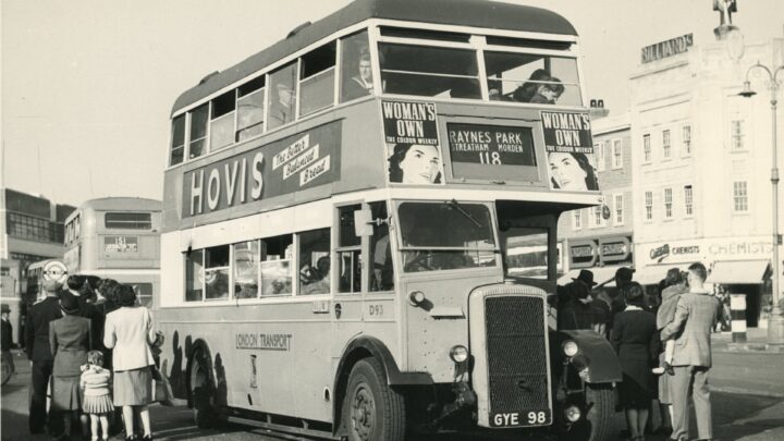 In order to speed up the tram replacement programme the BCT bought one hundred wartime utility Daimler CWAs in the mid 1950s and had then rebodied by Harkness in 1953-54. They were mostly new to London in 1945 and this is GYE 98, which became 476 in the Belfast fleet. It is shown here in service in London with its original body.