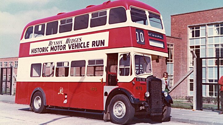 The same vehicle taken with its new Harkness (1954) body. She is preserved and has taken part in a number of rallies organised by the Irish Transport Trust. This photograph was taken in 1975. This bodywork pattern was applied to hundreds of Belfast buses and became the de facto standard. [credit: Ken Seawright]
