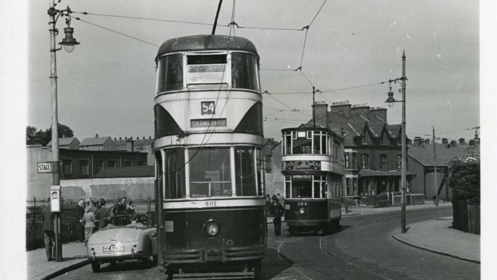 McCreary 101 and Rebuild 164 were photographed at the Springfield terminus in August 1952. Springfield and Crumlin Road termini were linked via the city centre although they were only a short distance apart as the crow flies. [credit: Roy Brook]