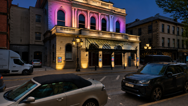 An artist impression of what the Ulster Hall lighting scheme may look like when installed